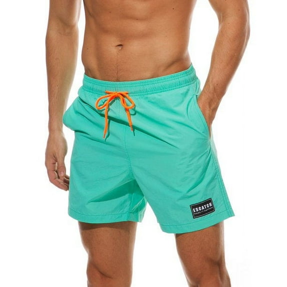 New Men Swim Trunks Shorts Pants Board Shorts Boardshorts Swimwear Swimsuit Beachwear Casual Surfing Swimming Bathing Suit Quick Dry Summer Green L