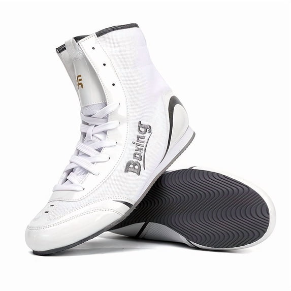 New Men's All-Season Professional Boxing and Wrestling Shoes, Unisex Training Shoes with Sole, Mid-Top and Low-Top Sanda/Combat Sports Shoes, High-Quality Handmade Fighting Shoes, Outdoor Fitness Sne