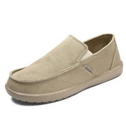 New Mens Casual Canvas Loafers Slip On Breathable Flats Boat Shoes Driving Shoes Moccasins Casual Walking Shoes