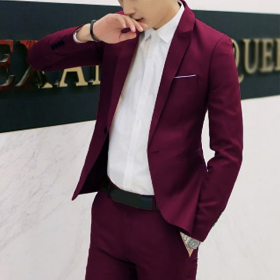New Men's Casual Slim Fit Formal Button Suit Blazer Coat Jacket Tops