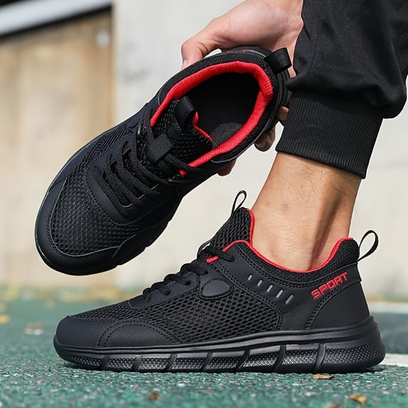 New Men's Casual Sports Running Shoes, Outdoor Ultra-Light Mesh Casual Athletic Soft-Sole Versatile Hiking Shoes, Large Size