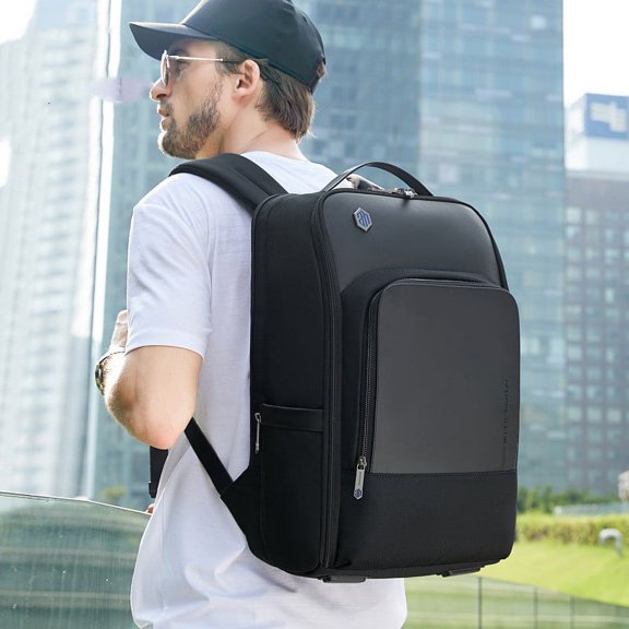 New Men's Computer Backpack High-end Business And Large Capacity,Black