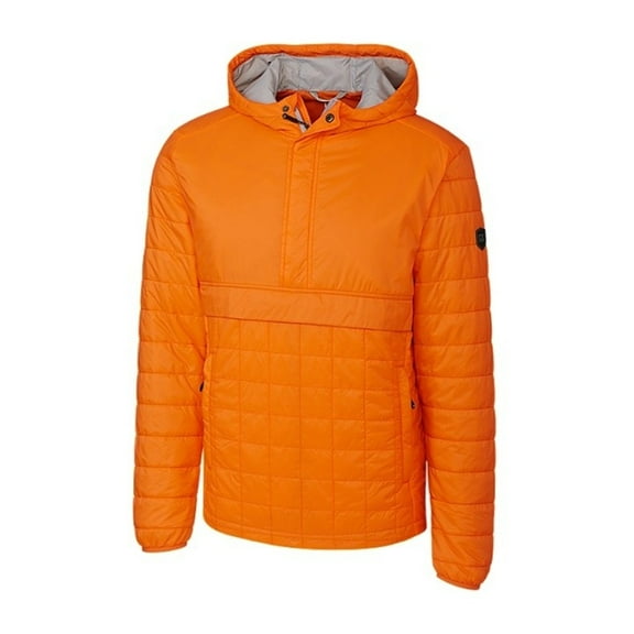 New Men's Cutter & Buck Rainier Half Zip Popover Jacket Satsuma Size Large