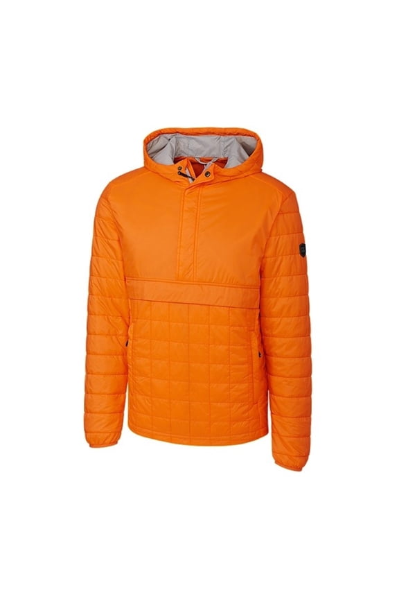 New Men's Cutter & Buck Rainier Half Zip Popover Jacket Satsuma Size Large