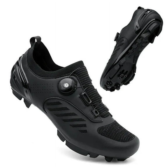 New Men's Cycling Shoes Unisex Road & Mountain Bike Sneakers Nonslip Racing Shoes for Outdoor Adventures (Black,39)