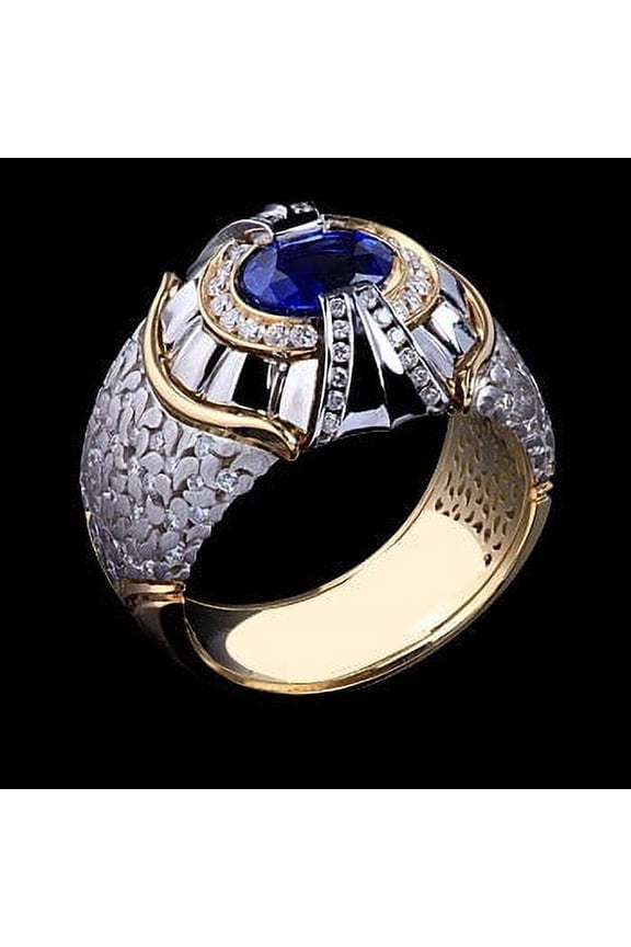 New Men's Fashion Natural Stone Rings