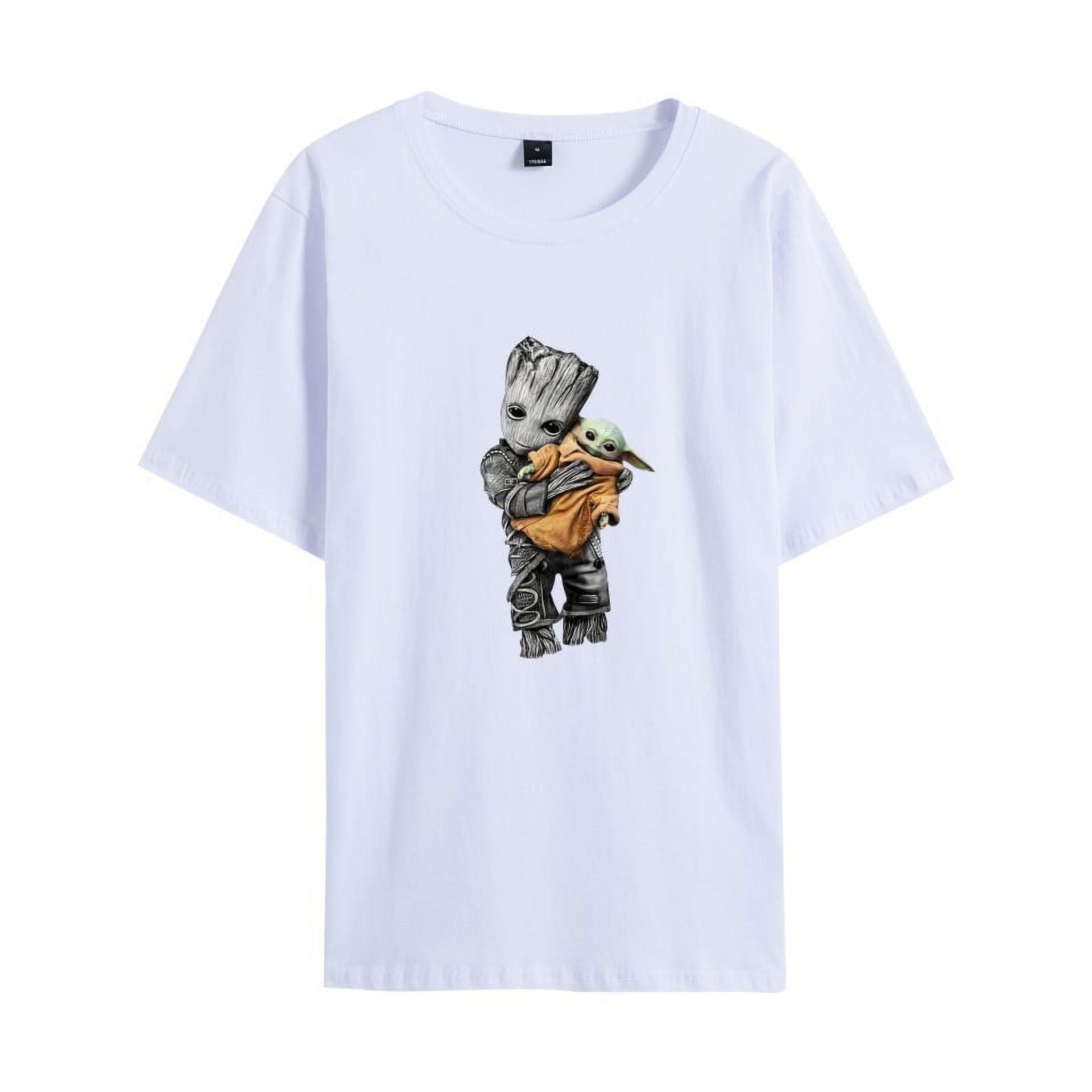 New Men's Fashion Yoda Printed Short Sleeve Trendy T-shirt