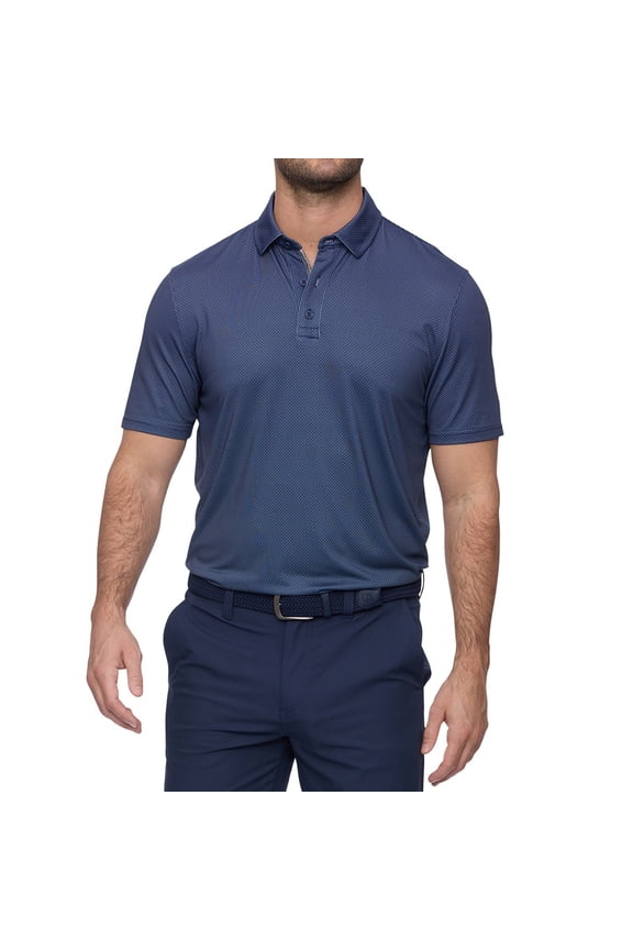 New Men's Flag & Anthem Cashiers Geo Dot Performance Polo Navy 3XL