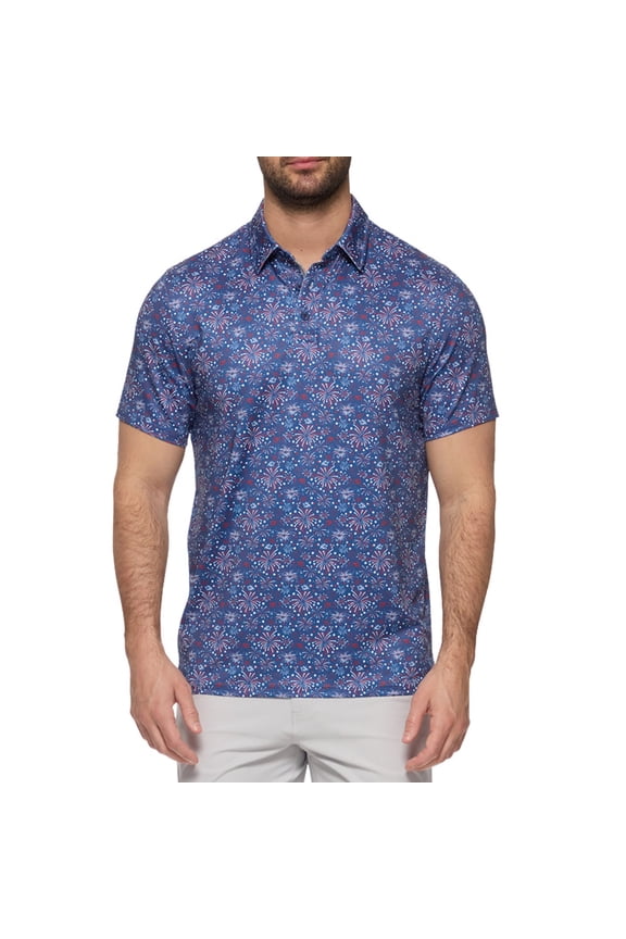 New Men's Flag & Anthem Fairhope Performance Polo Navy Small
