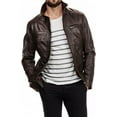 thumbnail image 1 of New Men's Genuine Lambskin Leather Jacket Black Motorcycle Biker Jacket A211, 1 of 3
