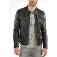 thumbnail image 1 of New Men's Genuine Lambskin Leather Slim Fit Biker Motorcycle Jacket For Men A088, 1 of 4
