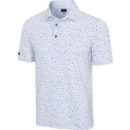 New Men's Greg Norman Dancing Chips ML75 Stretch Golf Polo White Small