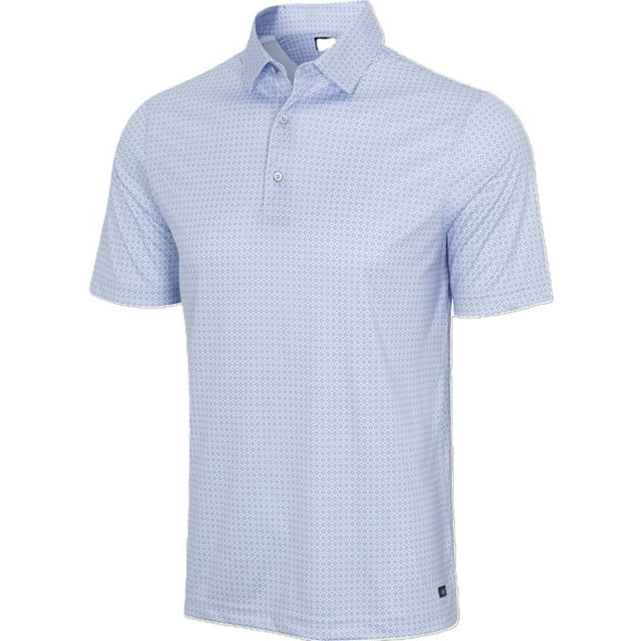 New Men's Greg Norman X-Lite Phases Golf Polo Light Blue Small