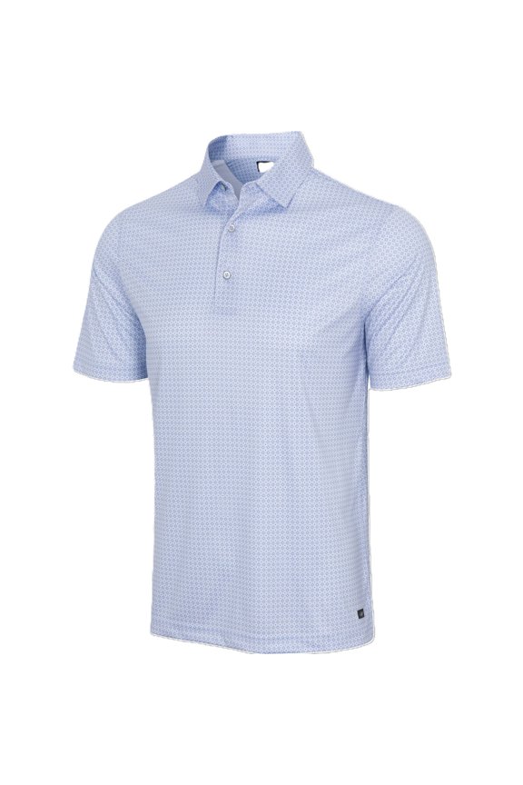 New Men's Greg Norman X-Lite Phases Golf Polo Light Blue XL