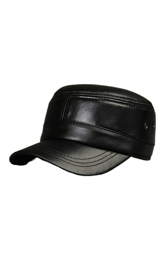 New Men's Leather Hats Spring Autumn Winter Hat Genuine Leather Hat Sheepskin Caps Flat Cap ,Beautiful Craftsmanship