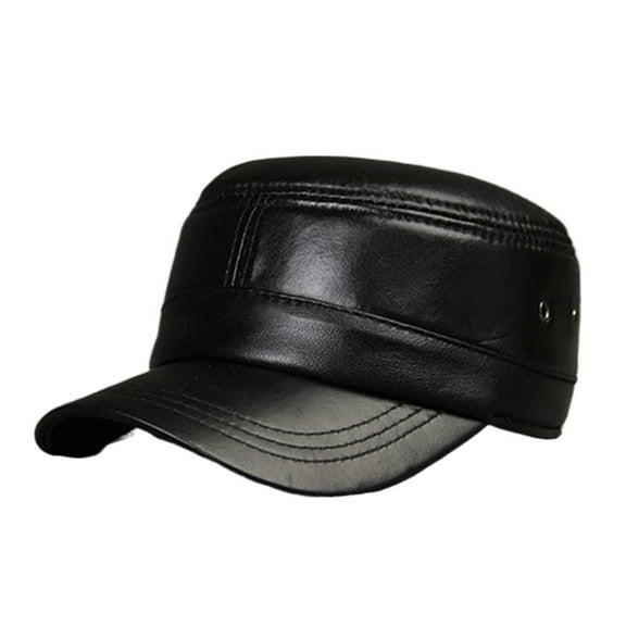 New Men's Leather Hats Spring Autumn Winter Hat Genuine Leather Hat Sheepskin Caps Flat Cap ,Unique Design