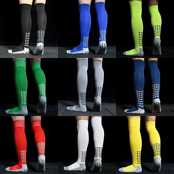 New Men's Non-Slip Soccer Socks Breathable Knee High Towel Bottom Cycling Hiking