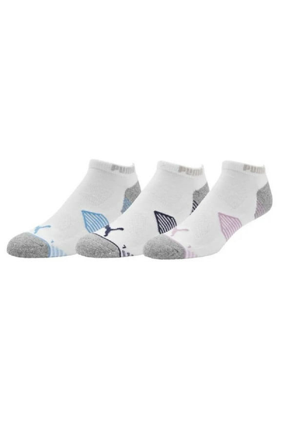 New Men's Puma Essential Low Cut 3 Pair Pack Golf Socks Assorted Colors Size 14 - 16