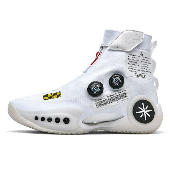 New Men's Rotating Buckle Sports Shoes High-top Breathable Shock Absorption Casual Couple Shoes