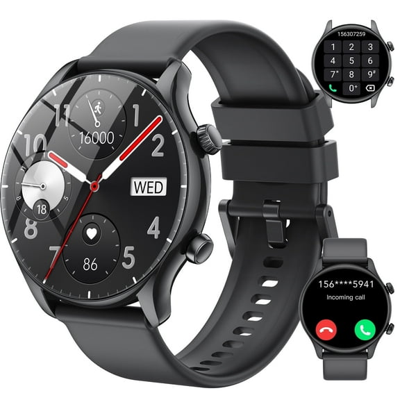 New Men's Smart Watch, 1.39" HD Screen Fitness Tracker with Bluetooth Calling (Answer/Make/Message), Smartwatch Fits for Android and IPhone, 120+ Sports Modes, IP68 Waterproof, for Gift Black