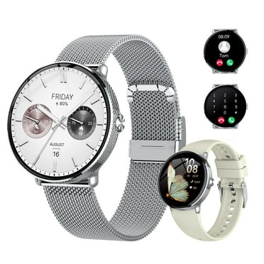 New Women's Smartwatch for Android and Iphone, 1.19" HD Fitness Tracker, 120+ Sports Modes, Fitness Watch with Answer/Make Calls/Message Reminder, IP68 Waterproof Smart Watches with Steel Band, Gift
