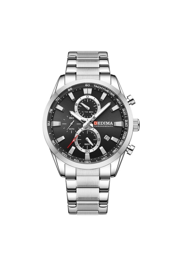 New Men's Three-eye Six-hand Functional Sports Watch with Luminous Waterproof Calendar Business Wristwatch Fashionable Men's Trendy Watch