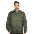 thumbnail image 1 of New Men's USA Premium Padded Water Resistant Reversible Flight Bomber Jacket (Green,3XL), 1 of 1