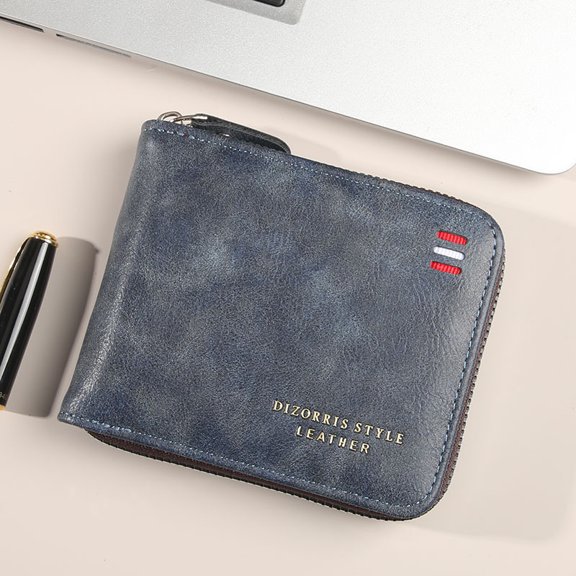 New Men's Wallet Short Style Money Clip for Young Men Business Casual Horizontal Wallet Fashion Large Capacity Soft Leather Wallet Foldable Money Bag