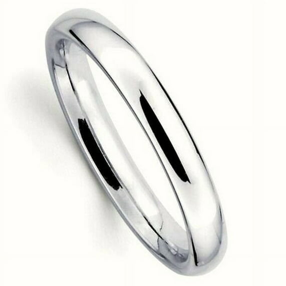 New Men's Women's Solid 14K White Gold Plain Wedding Band Comfort fit 3MM Size 5