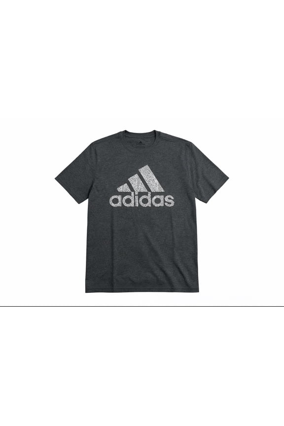 New Men's adidas Logo Printing Pattern Crew Neck Short Sleeve Black T-Shirt