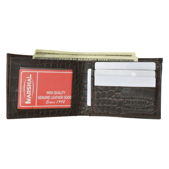 New Mens Alligator Pattern Bifold Credit Card ID Holder Wallet 5552 CR