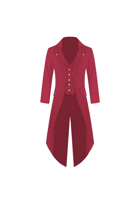 New Mens Korean Casual Coats Jacket Men'S Trench Coat Tail Jacket Gothic Frock Praty Outwear Windbreaker For Outdoor