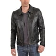 thumbnail image 1 of New Mens Leather Jacket Slim fit Biker Motorcycle Genuine lambskin jacket A104, 1 of 4