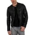 thumbnail image 1 of New Mens Leather Jacket Slim fit Biker Motorcycle Genuine lambskin jacket A107, 1 of 4