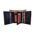 thumbnail image 1 of New Mens Trifold Leather Wallet Multi Pockets Classic Style Card ID 1107 CF, 1 of 57