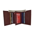 thumbnail image 1 of New Mens Trifold Leather Wallet Multi Pockets Classic Style Card ID 1107 CF, 1 of 57