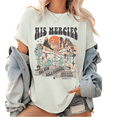 thumbnail image 1 of "New Mercies Each Morning" Religious Graphic Tees Inspirational Print T - shirts With Desert, Mountain And Biblical Text Design Comfortable Short Sleeve Casual Wear Tops, 1 of 5