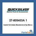 thumbnail image 1 of New Mercury Mercruiser Quicksilver Oem Part # 27-805403A 1 Gasket Set-Intake, 1 of 6