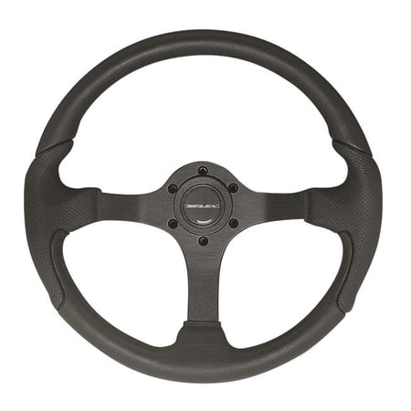 Uflex 61812M NISIDA-B/B Steering Wheel - Black Grip with Black Spokes