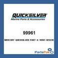 thumbnail image 1 of New Mercury Mercruiser Quicksilver Oem Part # 99961 Plate, 1 of 2