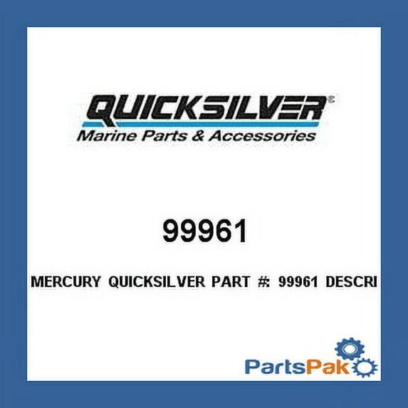 New Mercury Mercruiser Quicksilver Oem Part # 99961 Plate