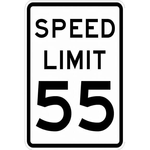 New Metal 55 MPH Speed Limit Sign - 8"x12" Traffic Safety Metal Poster, Road Decor for Outdoor Indoor Home Bar Kitchen Coffee Man Cave Garage
