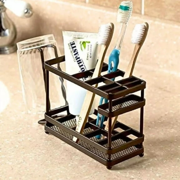 New Metal Bathroom Countertop Organizer And Storage Tray - Color: Bronze