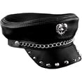 Metal Rvits New! Metal Rivet Studded Skull Mens Genuine Leather Biker Punk Rocker ...