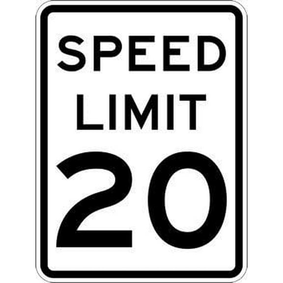 New Metal Sign Aluminum Sign 20 MPH Speed Limit Signs for Outdoor & Indoor 12" x 8"