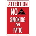 thumbnail image 1 of New Metal Sign Aluminum Sign Attention No Smoking On Patio Activity Sign Pool Signs Sign for Outdoor & Indoor 12" x 8", 1 of 5