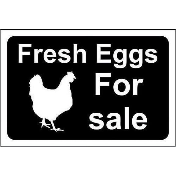 New Metal Sign Aluminum Sign Fresh Egg Sign for Outdoor & Indoor 12" x 8"