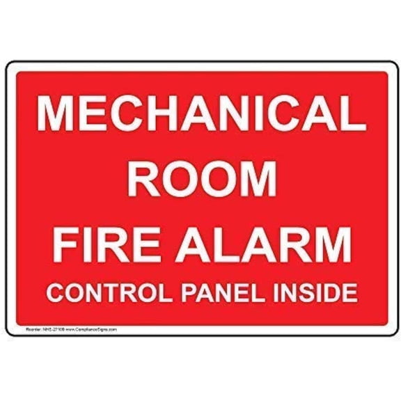 New Metal Sign Aluminum Sign Mechanical Room Fire Alarm Control Panel Inside for Outdoor & Indoor Metal Sign Plaque Posteres,812 inch