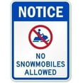 thumbnail image 1 of New Metal Sign Aluminum Sign No Snow mobiles Allowed Sign for Outdoor & Indoor 8"x12", 1 of 5