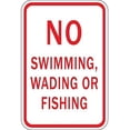 thumbnail image 1 of New Metal Sign Aluminum Sign No Swimming Wading Or Fishing Sign for Outdoor & Indoor, 1 of 1